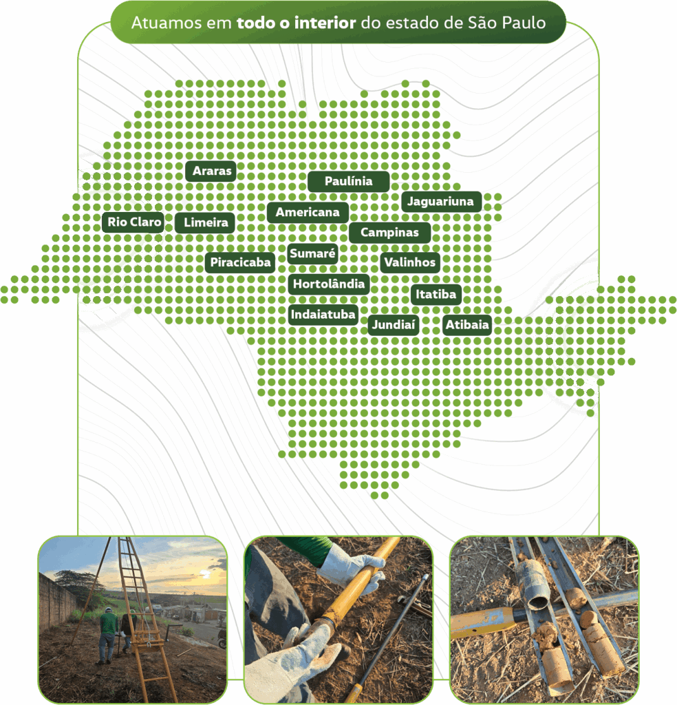 Empresa especializada em sondagem de solo com ensaio SPT em Campinas, Americana, Limeira, Sumaré, Hortolândia, Piracicaba, Indaiatuba e todo o interior de São Paulo